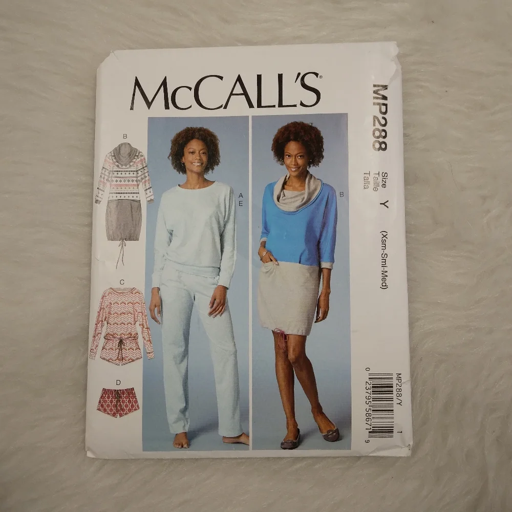 MCCALL'S MP288 SZ XS-S-M Misses' top romper shorts pants